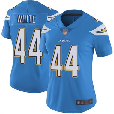 Los Angeles Chargers NFL Football Kyzir White Electric Blue Jersey Women Limited  #44 Alternate Vapor Untouchable